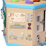 Maxbell Matching Board Fine Motor Skills Unpainted DIY Accessories Wooden Busy Board