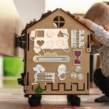 Maxbell Matching Board Fine Motor Skills Unpainted DIY Accessories Wooden Busy Board