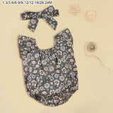 Maxbell 2x Newborn Rompers Round Neck Ruffled Bodysuit for Playwear Sleep Daily Life