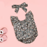 Maxbell 2x Newborn Rompers Round Neck Ruffled Bodysuit for Playwear Sleep Daily Life