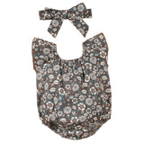 Maxbell 2x Newborn Rompers Round Neck Ruffled Bodysuit for Playwear Sleep Daily Life