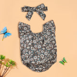 Maxbell 2x Newborn Rompers Round Neck Ruffled Bodysuit for Playwear Sleep Daily Life