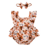 Maxbell Girls Romper Breathable Infant Jumpsuit for Birthday Photograph Props Casual 6 to 9 month