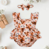 Maxbell Girls Romper Breathable Infant Jumpsuit for Birthday Photograph Props Casual 6 to 9 month