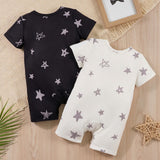 Maxbell 2Pcs i Love Mummy Daddy Breathable Summer Baby Jumpsuit Set for Home Holiday 12 to 18Month