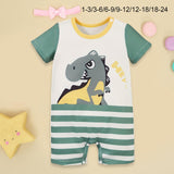Maxbell Newborn Cartoon Pyjama Playsuit Clothes for Baptism Birthday Party Sleepwear 1 to 3 Months