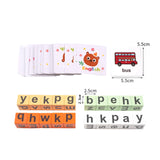 Maxbell Letter Puzzle Gift Wooden Reading Block for Toddlers Birthday Preschool Kids