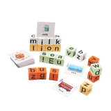 Maxbell Letter Puzzle Gift Wooden Reading Block for Toddlers Birthday Preschool Kids