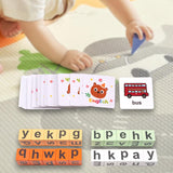Maxbell Letter Puzzle Gift Wooden Reading Block for Toddlers Birthday Preschool Kids