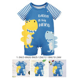 Maxbell Baby Short Sleeve Rompers Crawl Coveralls for Photography Props Home Holiday 1 to 3 Month