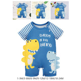 Maxbell Baby Short Sleeve Rompers Crawl Coveralls for Photography Props Home Holiday 1 to 3 Month