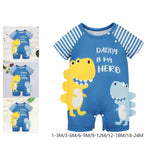 Maxbell Baby Short Sleeve Rompers Crawl Coveralls for Photography Props Home Holiday 1 to 3 Month