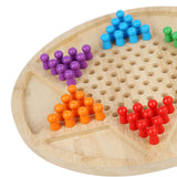 Maxbell Solitaire Board Game Tabletop Decor Marbles Game Board Wooden Table Top Game