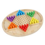 Maxbell Solitaire Board Game Tabletop Decor Marbles Game Board Wooden Table Top Game