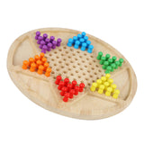Maxbell Solitaire Board Game Tabletop Decor Marbles Game Board Wooden Table Top Game