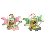 Maxbell Pet Backpack Toy Suitcase Pet House Carrier Toy for Party Birthday Gathering Pink