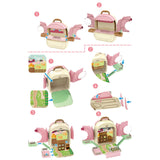 Maxbell Pet Backpack Toy Suitcase Pet House Carrier Toy for Party Birthday Gathering Pink