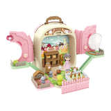 Maxbell Pet Backpack Toy Suitcase Pet House Carrier Toy for Party Birthday Gathering Pink