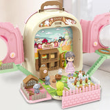 Maxbell Pet Backpack Toy Suitcase Pet House Carrier Toy for Party Birthday Gathering Pink