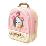 Maxbell Pet Backpack Toy Suitcase Pet House Carrier Toy for Party Birthday Gathering Pink