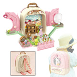 Maxbell Pet Backpack Toy Suitcase Pet House Carrier Toy for Party Birthday Gathering Pink