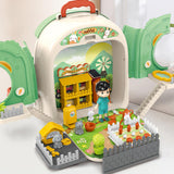 Maxbell Pet Backpack Toy Suitcase Pet House Carrier Toy for Party Birthday Gathering green