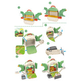 Maxbell Pet Backpack Toy Suitcase Pet House Carrier Toy for Party Birthday Gathering green