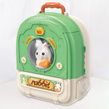 Maxbell Pet Backpack Toy Suitcase Pet House Carrier Toy for Party Birthday Gathering green