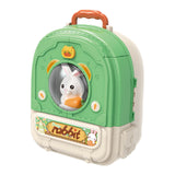 Maxbell Pet Backpack Toy Suitcase Pet House Carrier Toy for Party Birthday Gathering green