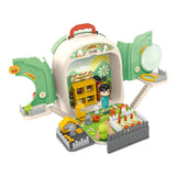 Maxbell Pet Backpack Toy Suitcase Pet House Carrier Toy for Party Birthday Gathering green