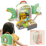 Maxbell Pet Backpack Toy Suitcase Pet House Carrier Toy for Party Birthday Gathering green