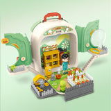 Maxbell Pet Backpack Toy Suitcase Pet House Carrier Toy for Party Birthday Gathering green