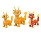 Maxbell Dragon Doll Decorative Dragon Plush Toy for Dorm Birthday Present Restaurant yellow 35cm