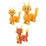 Maxbell Dragon Doll Decorative Dragon Plush Toy for Dorm Birthday Present Restaurant yellow 35cm