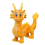 Maxbell Dragon Doll Decorative Dragon Plush Toy for Dorm Birthday Present Restaurant yellow 35cm