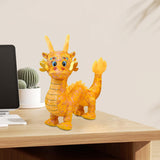 Maxbell Dragon Doll Decorative Dragon Plush Toy for Dorm Birthday Present Restaurant yellow 35cm