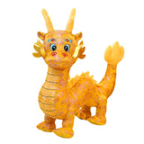 Maxbell Dragon Doll Decorative Dragon Plush Toy for Dorm Birthday Present Restaurant yellow 60cm