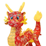 Maxbell Dragon Doll Decorative Dragon Plush Toy for Dorm Birthday Present Restaurant red 35cm