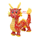 Maxbell Dragon Doll Decorative Dragon Plush Toy for Dorm Birthday Present Restaurant red 35cm
