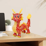Maxbell Dragon Doll Decorative Dragon Plush Toy for Dorm Birthday Present Restaurant red 35cm