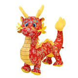 Maxbell Dragon Doll Decorative Dragon Plush Toy for Dorm Birthday Present Restaurant red 35cm