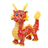 Maxbell Dragon Doll Decorative Dragon Plush Toy for Dorm Birthday Present Restaurant red 35cm