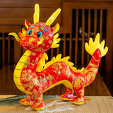 Maxbell Dragon Doll Decorative Dragon Plush Toy for Dorm Birthday Present Restaurant red 35cm