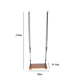 Maxbell Wooden Swing Seat with Hanging Rope Durable Flat Bench Seat for Garden Patio