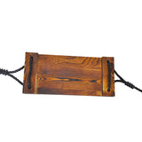 Maxbell Wooden Swing Seat with Hanging Rope Durable Flat Bench Seat for Garden Patio