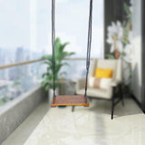 Maxbell Wooden Swing Seat with Hanging Rope Durable Flat Bench Seat for Garden Patio