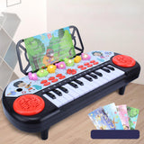 Maxbell Electronic Keyboard Multi Function Teaching for Kids Electric Keyboard Piano red