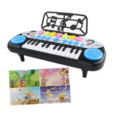 Maxbell Electronic Keyboard Multi Function Teaching for Kids Electric Keyboard Piano blue