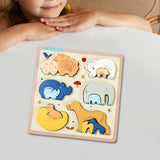 Maxbell Kids Matching Puzzle Sensory Development Early Development for Baby Children Animal
