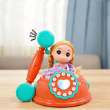 Maxbell Musical Phone Toy Practical Learning Activities Early Educate Montessori Toy Orange